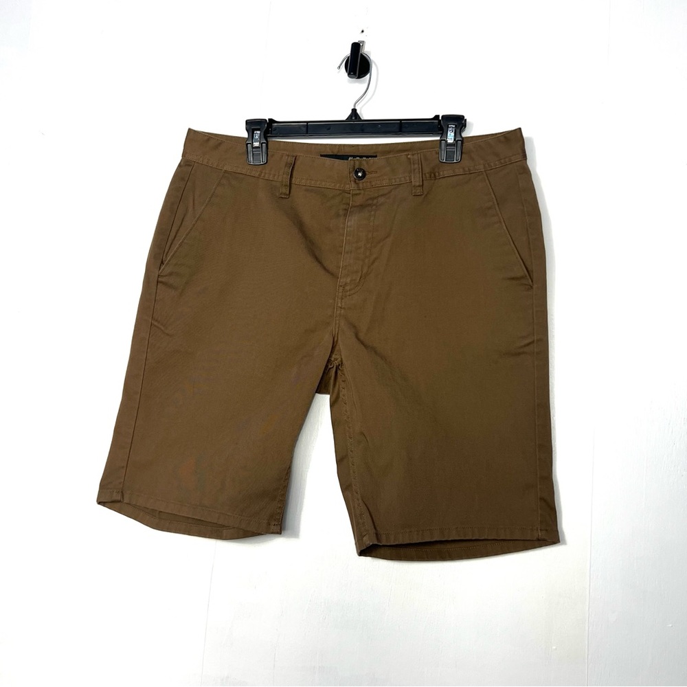 Krew | Mens Flatfront Chino Shorts | Brown | 34